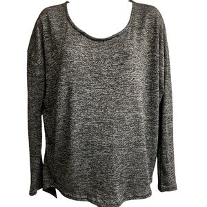 STREETWEAR SOCIETY WOMEN’S HEATHER BLACK LONG SLEEVE TOP SIZE MEDIUM